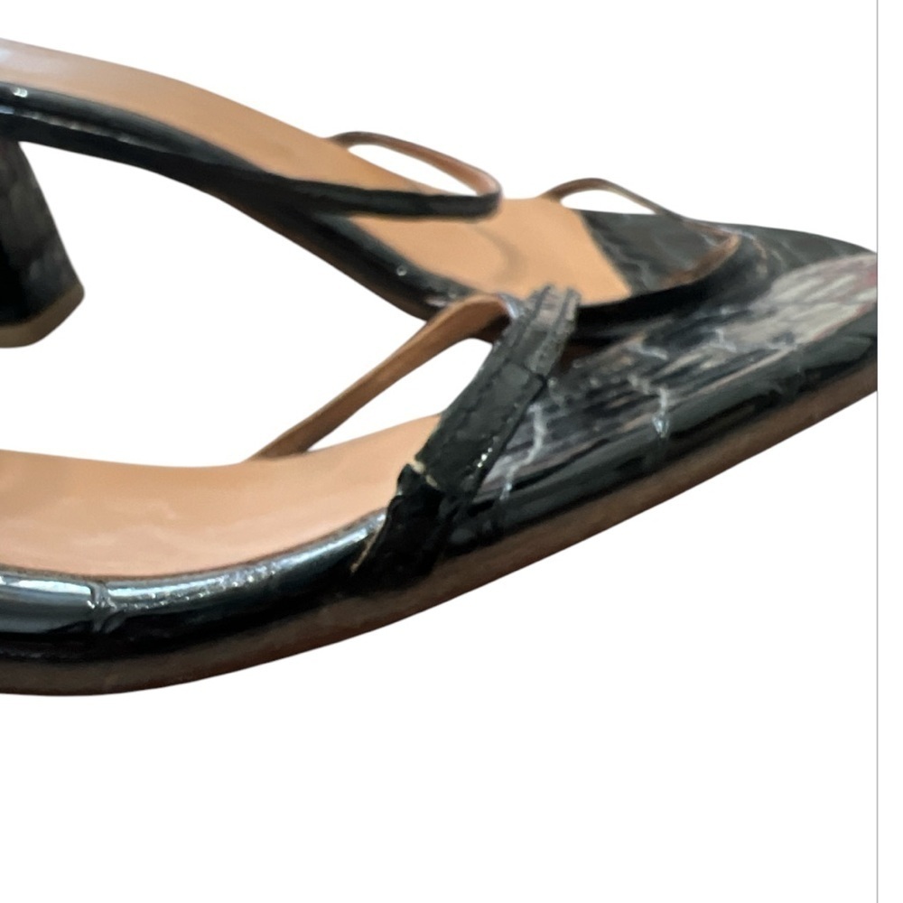 LOQ MANOLA SANDALS - BLACK PATENT CROC - Picture 15 of 15